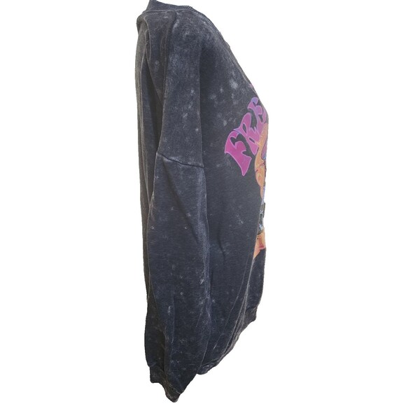 Free Spirit Sweatshirt Marbled Black NOBO Size L Boho Skull Hippie - Picture 2 of 5